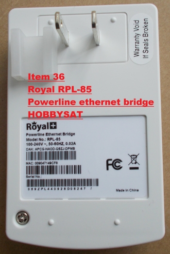 Bottom - Royal+ RPL-85 HomePlug Powerline Network Ethernet Bridge 85Mbps Pair wall mount Internet Adapter video
streaming media player